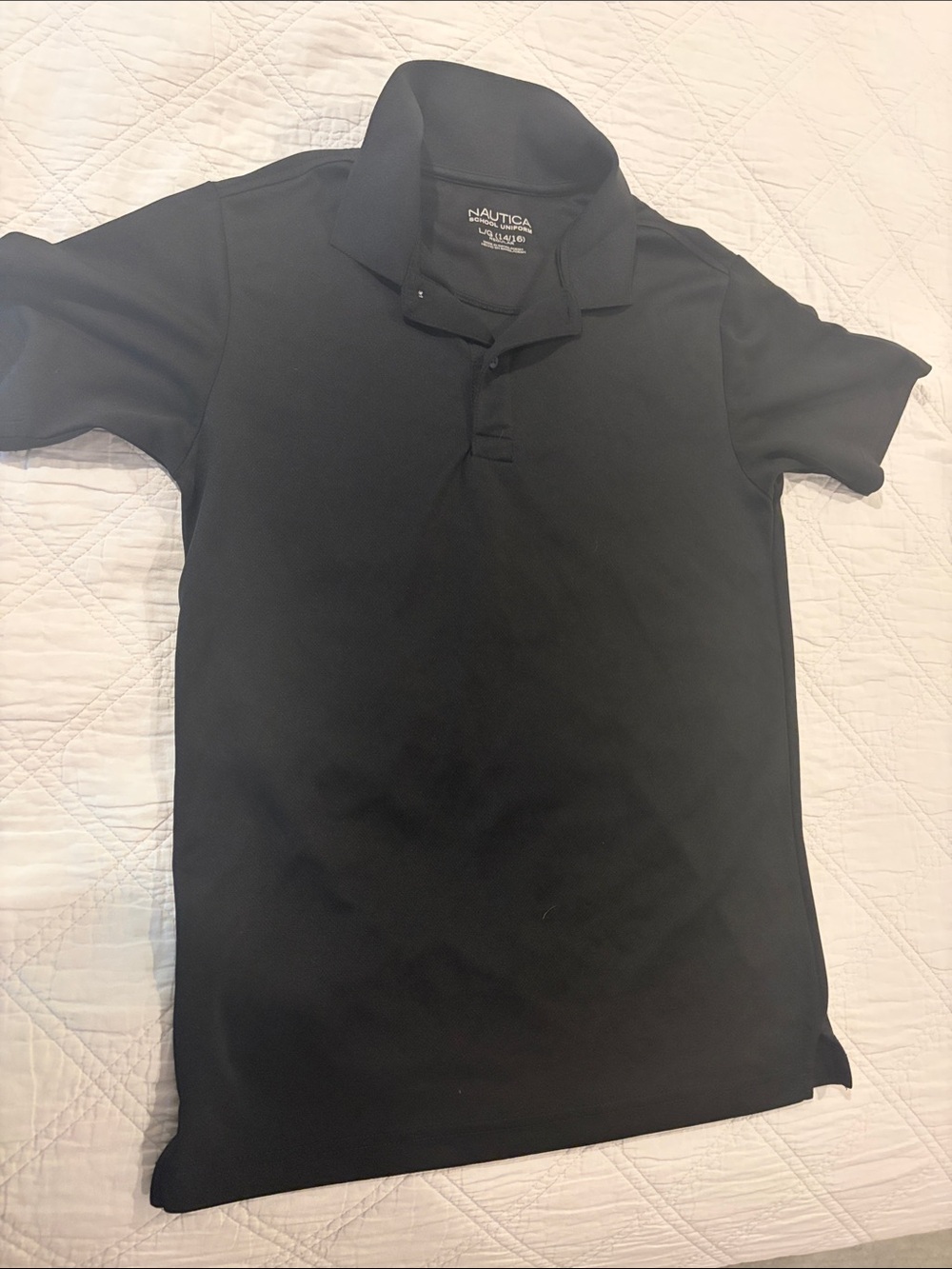 Nautica Men's Black Short-Sleeve Polo
